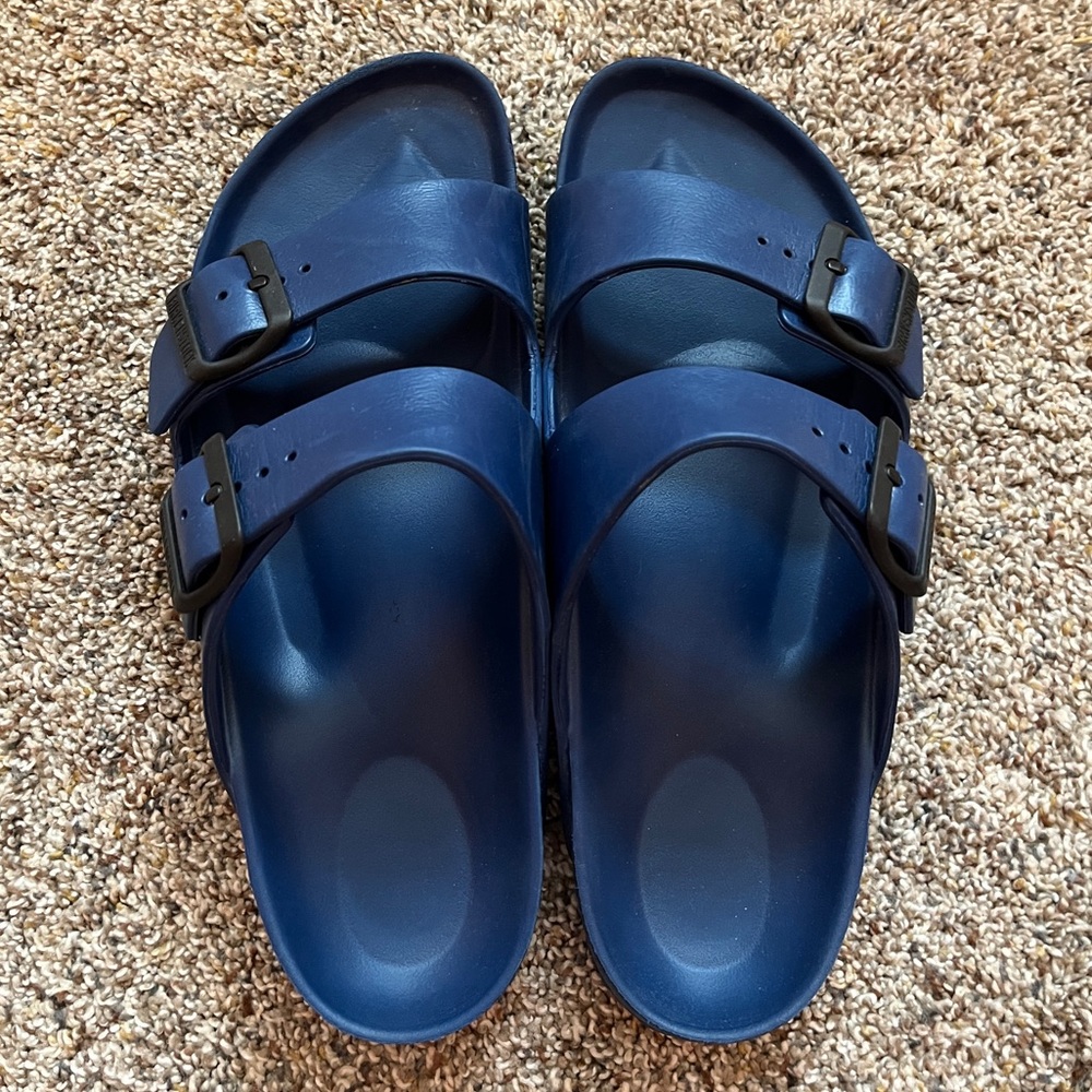 Navy Rubber Birkenstocks Size 40 (US Women’s 10)